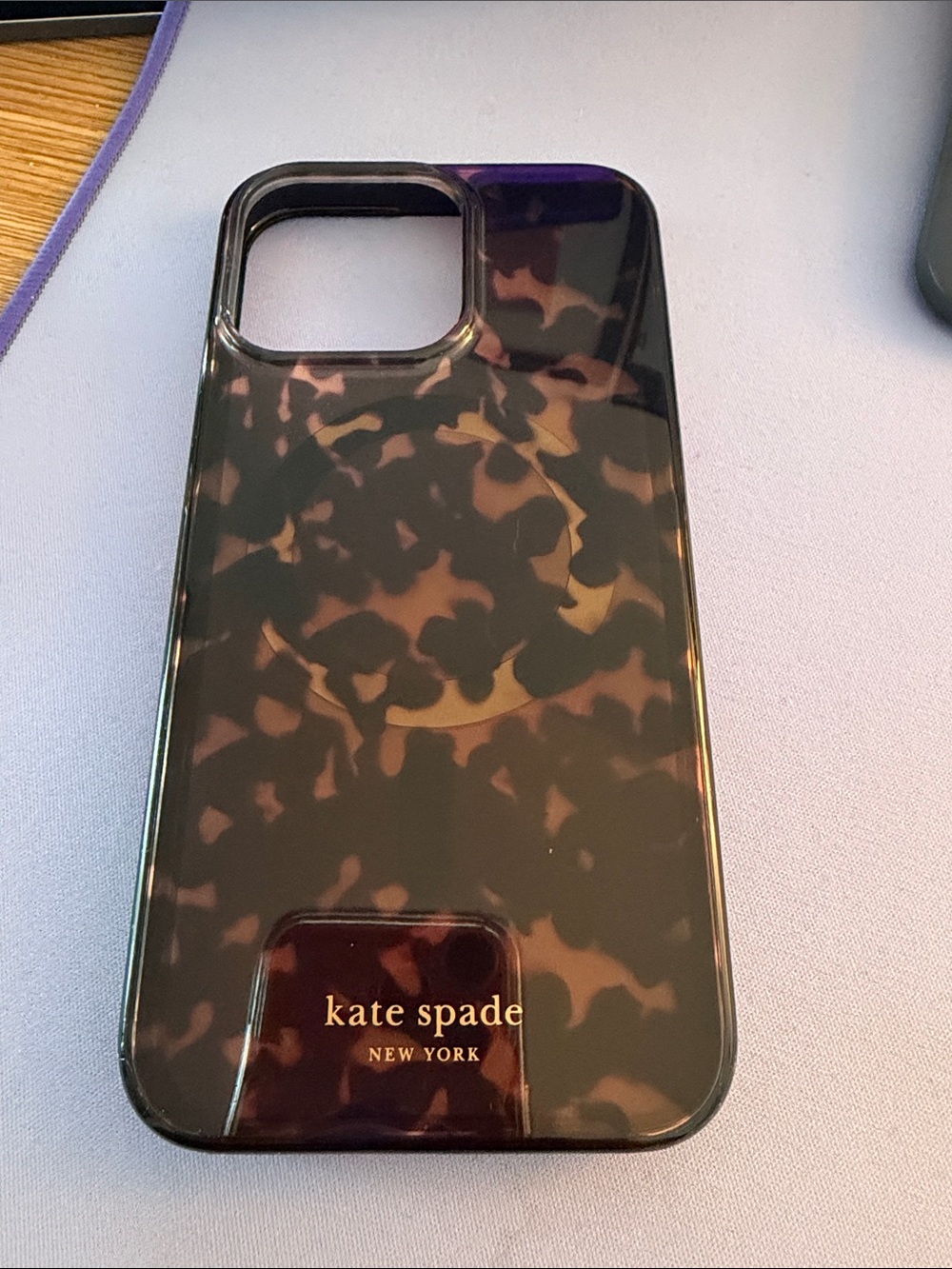 Kate Spade Tortoise Shell iPhone 15 Pro Max Case - Brown/Black